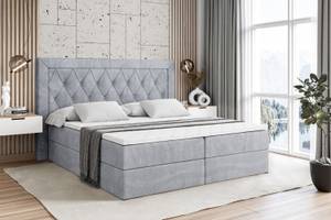 Boxspringbett NOEL Hellgrau - Breite: 160 cm - H3