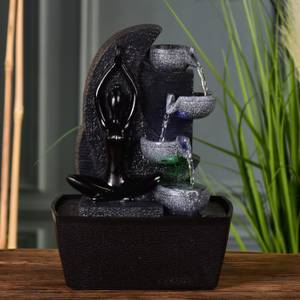 Zimmerbrunnen Buddha Yama Braun - Kunststoff - 25 x 25 x 10 cm