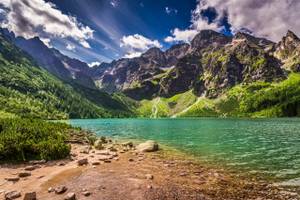 Fototapete See Berge Natur 3D 360 x 240 x 240 cm