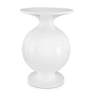 Krug Bauchige Vase Weiß - Glas - 48 x 69 x 48 cm