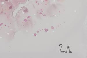 Acrylbild handgemalt Nature is an Artist Pink - Massivholz - Textil - 60 x 60 x 4 cm