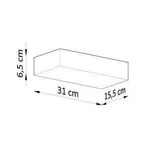 Wandleuchte Taugan Weiß - Keramik - Glas - 16 x 7 x 31 cm