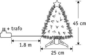 Weihnachtsbaum Fibre Optic Mercury Schwarz - Kunststoff - 25 x 45 x 25 cm