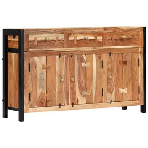 Sideboard 247449 Schwarz - Braun - Massivholz - Holzart/Dekor - 120 x 75 x 35 cm