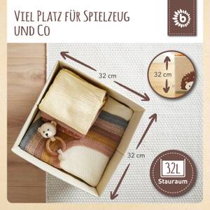 Aufbewahrungsbox Igel Beige - Textil - 33 x 33 x 33 cm