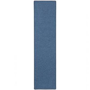 Velour Läufer Teppich Strong Nachtblau - 80 x 320 cm