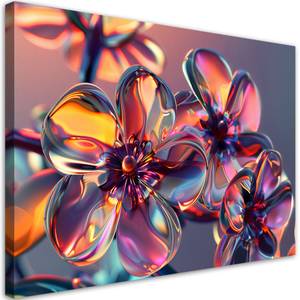 KUNSTDRUCK Neon Prism Blossoms 1 60 x 40 cm