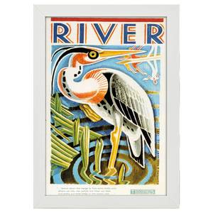 Bilderrahmen Poster 1933 River Weiß