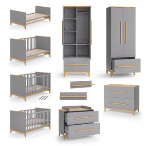 Set de chambre denfant Malia 38273 Gris - Chêne