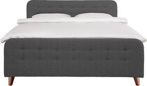 Nordic Box Boxspringbett TBO Dunkelgrau - Breite: 142 cm - H3