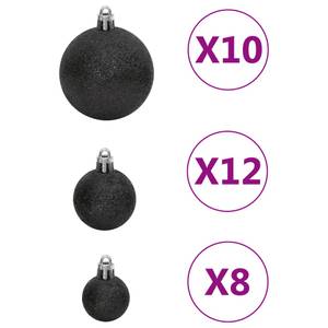 Boules de Noël (111 pièces) 3030307 Noir