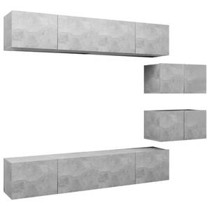 TV-Schrank 6er Set D991 Grau - Holzwerkstoff - 30 x 30 x 80 cm