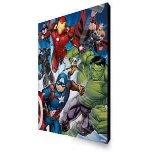 Leinwand The Avengers Holzwerkstoff - Textil - Holz teilmassiv - 70 x 70 x 50 cm