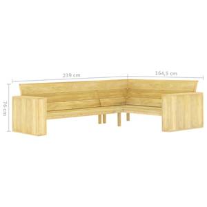 Salon de jardin Marron - Bois massif - Bois/Imitation - 75 x 31 x 75 cm