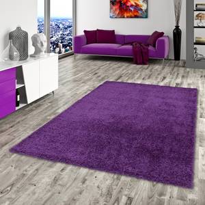 Hochflor Langflor Shaggy Teppich Fluffy Flieder - 140 x 200 cm