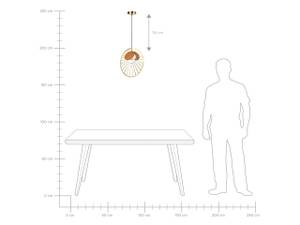 Lampe suspension BARGO Marron - Doré - Métal - 20 x 151 x 10 cm