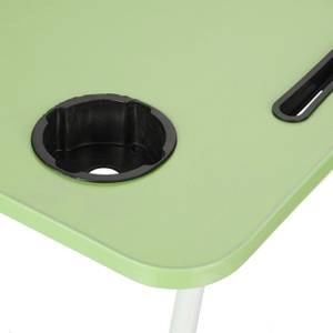 Table d’ordinateur porte-tablette vert Noir - Vert - Blanc - Bois manufacturé - Métal - Matière plastique - 63 x 26 x 40 cm