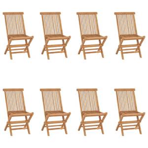 Gartenstühle 8er Set D8821 Braun - Massivholz - 62 x 90 x 46 cm