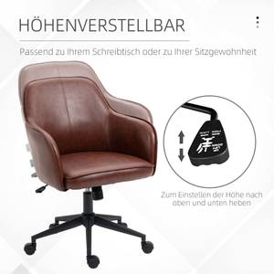 Bürostuhl mit Rollen 921-603V00BN Braun - Textil - 62 x 91 x 59 cm