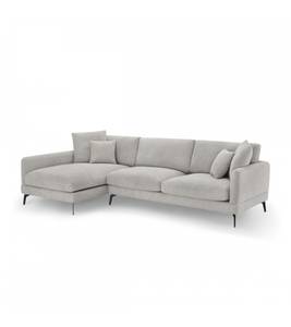 3-Sitzer Ecksofa Maggie Grau Grau - Ecke davorstehend links