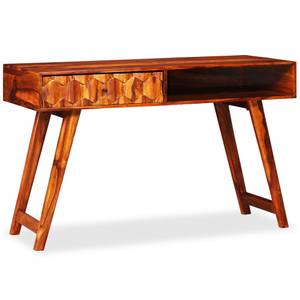 Table d'écriture Marron - Bois massif - Bois/Imitation - 118 x 76 x 118 cm