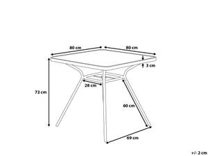 Table de jardin LIVO 80 x 72 cm