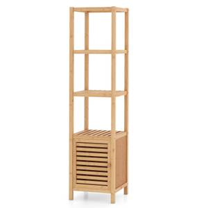 Badezimmer-Bodenschrank NM0362ZMDE Braun - Holzwerkstoff - 33 x 140 x 34 cm