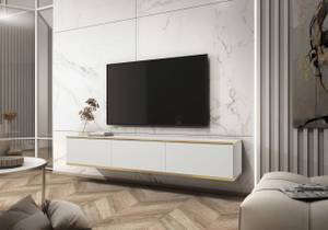 TV-Lowboard ORIS Glamour Gold - Weiß