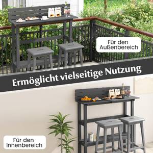 Bartisch ZB33649SD Grau - Kunststoff - 39 x 136 x 122 cm