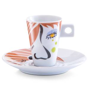 Service espresso FACES, 12 pièces Porcelaine - Motifs