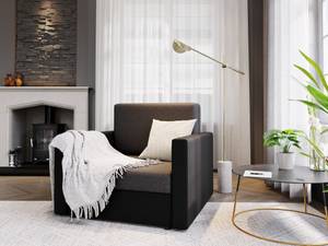 Sofa HEVI Schwarz - Steingrau - Breite: 98 cm