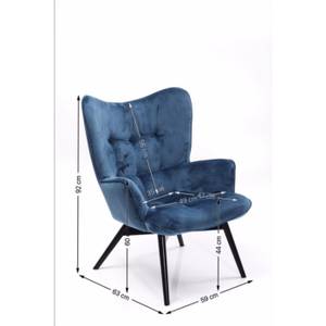 Fauteuil Vicky Velvet Bleu