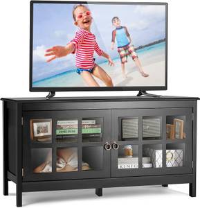 Fernsehtisch für Fernseher Schwarz - Holzwerkstoff - 49 x 61 x 114 cm