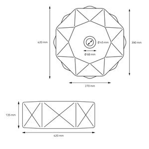 Waschbecken DIAMANT Weiß - Keramik - Metall