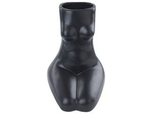 Blumenvase PYRGOS Schwarz - Porzellan - 14 x 22 x 19 cm