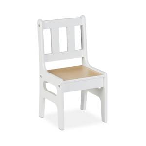 Table enfants avec 2 chaises blanc-natur Marron - Blanc - Bois manufacturé - 60 x 48 x 60 cm