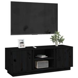 TV-Schrank D519 Schwarz - Massivholz - 35 x 41 x 110 cm