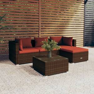 Garten-Lounge-Set (5-teilig) 3013632-6 Braun - Rot - Rotbraun