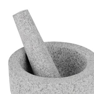 Mortier en granit 17 cm en pierre gris CRUNCHY