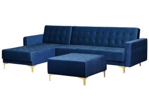 Modulsofa ABERDEEN 2-tlg Blau - Gold - Marineblau - Breite: 267 cm