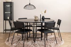 Essgruppe Copenhagen (7-teilig) Braun - Massivholz - 140 x 74 x 140 cm