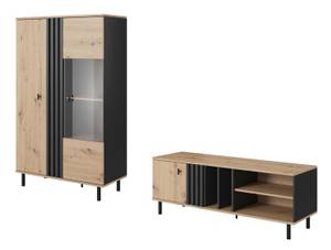 Wohnzimmer-Set MADIS 2-teilig Braun - Holzwerkstoff - 229 x 149 x 40 cm