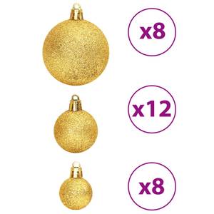 Weihnachtskugel (100er Set) 295555 Gold - Rot