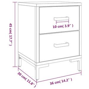 Vintage Nachttisch 36 x 45 cm - Anzahl Teile im Set: 1