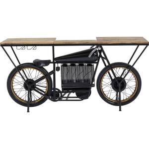 Konsole Motorbike Schwarz - Metall - 180 x 90 x 43 cm