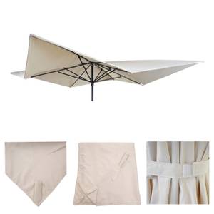 Toile rechange pour parasol A37 3x3m Blanc crème