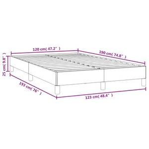 Bettgestell 3016030-3 Dunkelgrau - 123 x 25 x 193 cm