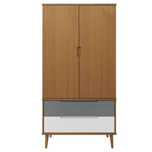 Kleiderschrank V679 Braun - Massivholz - 55 x 175 x 90 cm