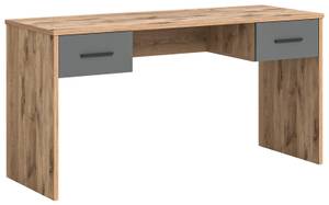 Bureau de maçon Gris - En partie en bois massif - 150 x 76 x 55 cm