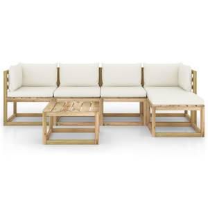 Salon de jardin 3016481-5 (lot de 6) Blanc - Bois manufacturé - Bois/Imitation - 64 x 70 x 64 cm